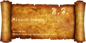 Misics Hanga névjegykártya